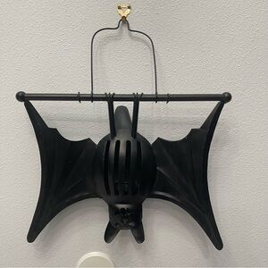 Halloween Large Bat metal Hanging Upside Down Votive Candle Holder Wall Hanging